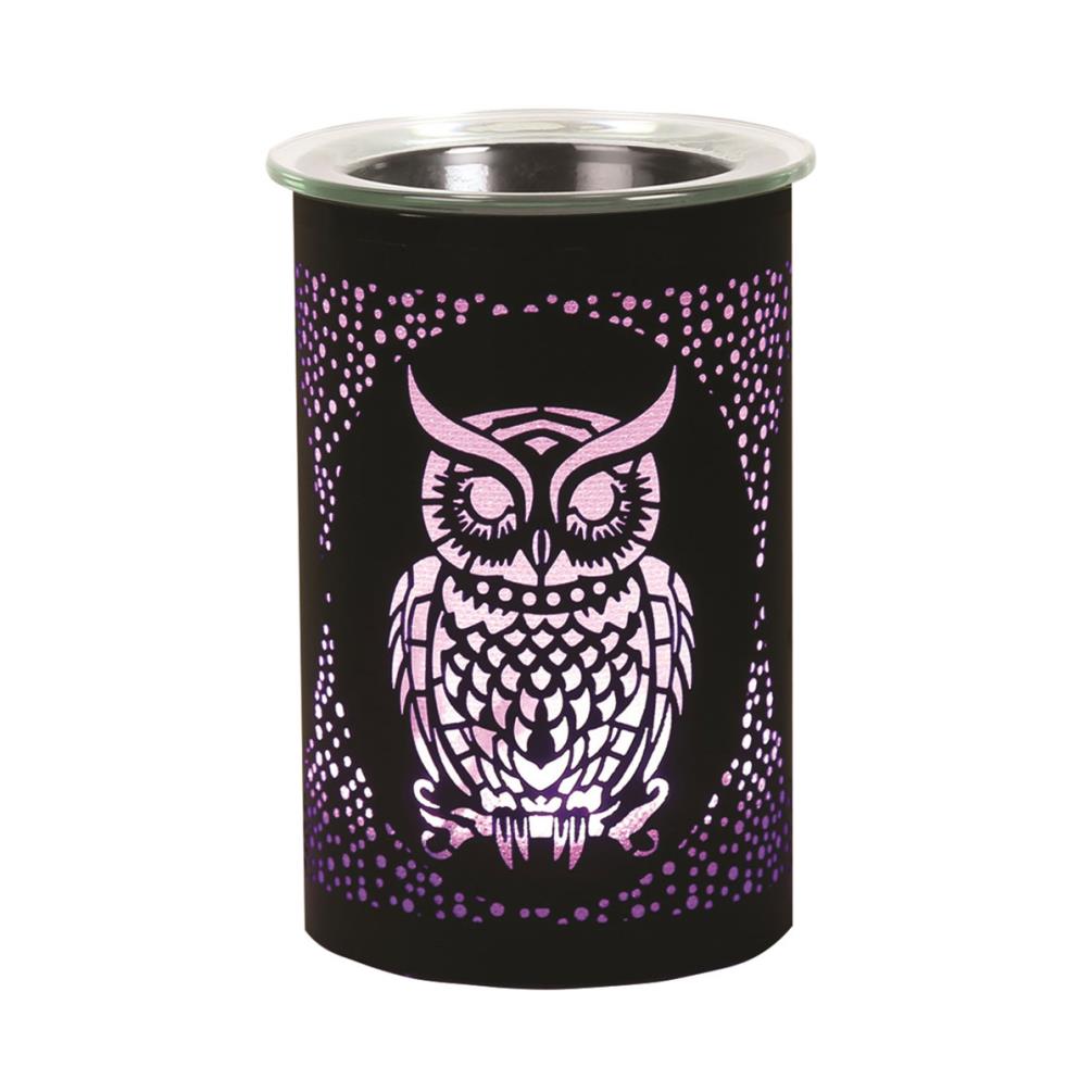 Aroma Black Owl Colour Changing Electric Wax Melt Warmer £17.09